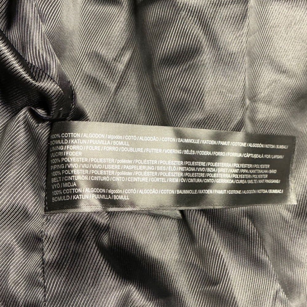 MANGO Black Trench Coat Women's Classic Belted Double Breasted Jacket - S - Picture 7 of 8